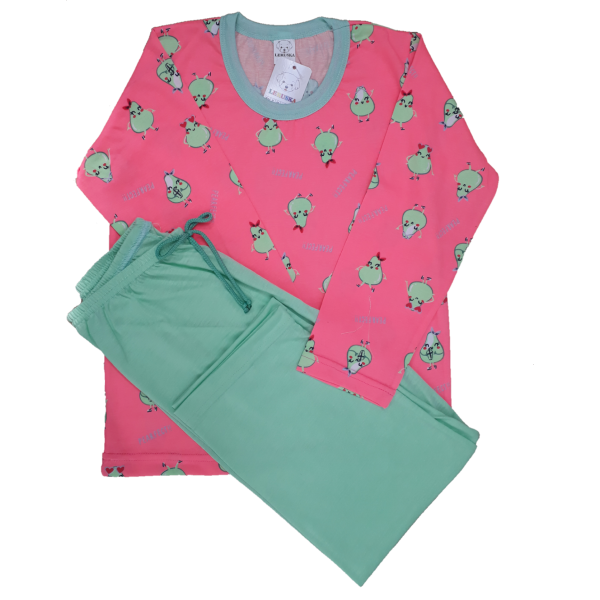 0350 Pijama Neon com Calça Verde 8